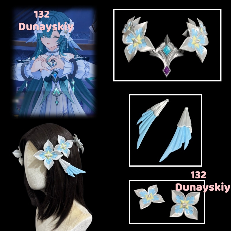 Cosplay Prop 3D Print - Snezhnaya Vodyanitsa Alyosha Odette Cosplay Hoofddeksel