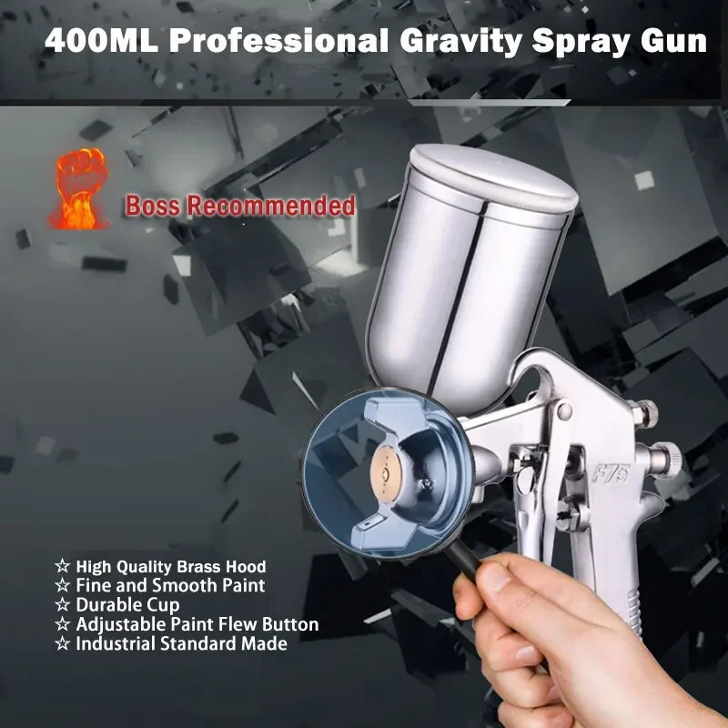 Metallic Spray Paint - Verstelbare kleurenspuitpistool F-75 met 1,5 mm